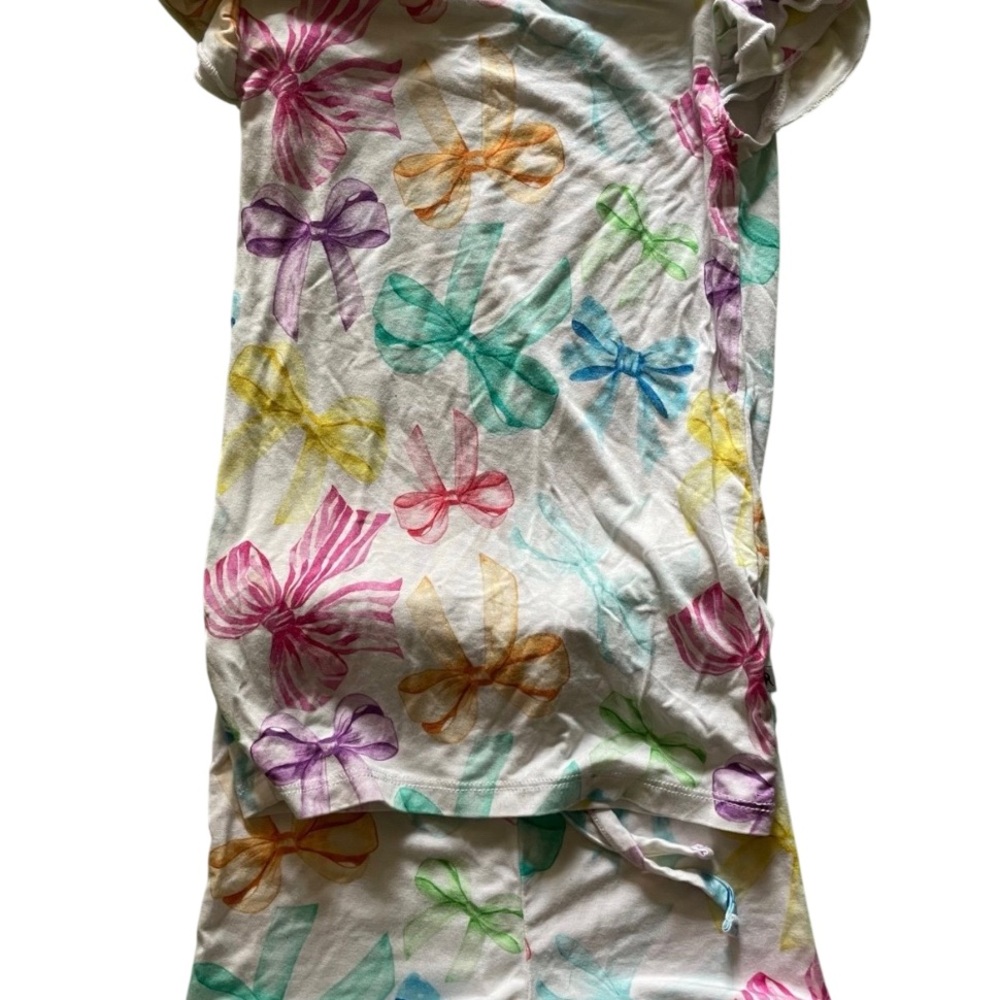 3T Bums and Roses Bow 2 Piece Pajamas